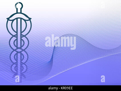 Ã¤skulapstab sfondo del cartello Foto Stock