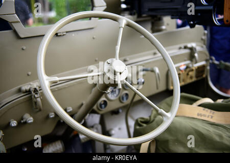 Volante veicolo militare Foto Stock
