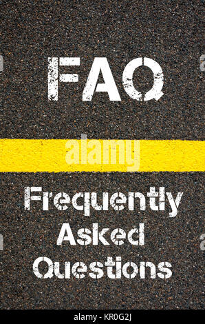 Acronimo di Business FAQ Domande frequenti Foto Stock