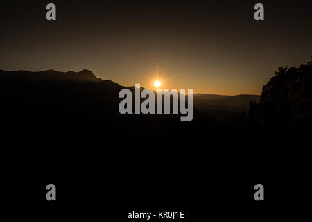 Tramonto sui monti Tatra,zakopane,Polonia Foto Stock