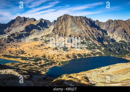 Beaitiful montagna lago d'estate,Valle dei Cinque Laghi,Polonia,zakopane Foto Stock