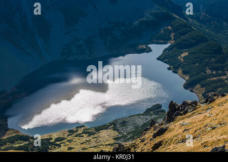 Beaitiful montagna lago d'estate,Valle dei Cinque Laghi,Polonia,zakopane Foto Stock