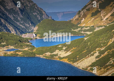 Beaitiful montagna lago d'estate,Valle dei Cinque Laghi,Polonia,zakopane Foto Stock