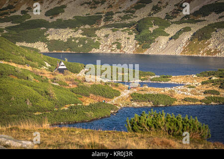 Beaitiful montagna lago d'estate,Valle dei Cinque Laghi,Polonia,zakopane Foto Stock