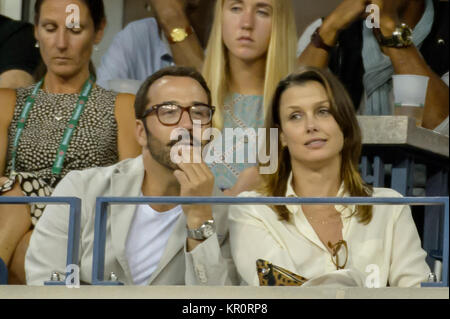 FLUSHING NY- Settembre 03: Jeremy Piven, Bridget Moynahan, giorno dieci del 2014 US Open al USTA Billie Jean King National Tennis Center il 3 settembre 2014 nel quartiere di lavaggio del Queens Borough of New York City People: Jeremy Piven, Bridget Moynahan Foto Stock
