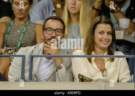 FLUSHING NY- Settembre 03: Jeremy Piven, Bridget Moynahan, giorno dieci del 2014 US Open al USTA Billie Jean King National Tennis Center il 3 settembre 2014 nel quartiere di lavaggio del Queens Borough of New York City People: Jeremy Piven, Bridget Moynahan Foto Stock