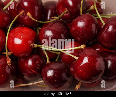 Fresco organico rosso ciliegia, ciliegie Foto Stock