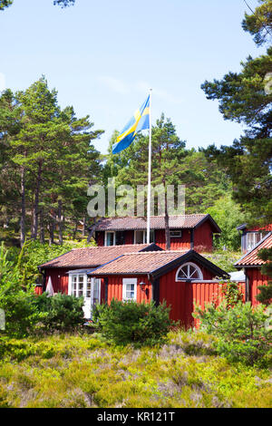 Registro svedese cabine Foto Stock