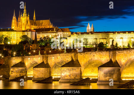 Tramonto Pargue Repubblica Ceca. Foto Stock