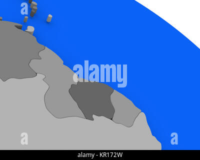 La Guyana e il Suriname sulla politica di modello di messa a terra Foto Stock