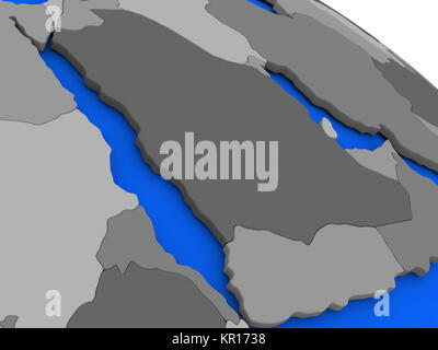 Penisola Araba sulla politica di modello di messa a terra Foto Stock