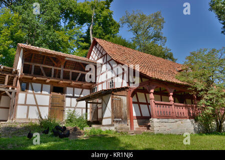 Agriturismo, open-air museum, Vessra, Turingia, Germania, Bauernhaus, Freilichtmuseum, Thueringen, Deutschland Foto Stock