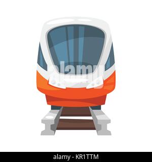 Velocità moderno treno - Vista anteriore Illustrazione Vettoriale
