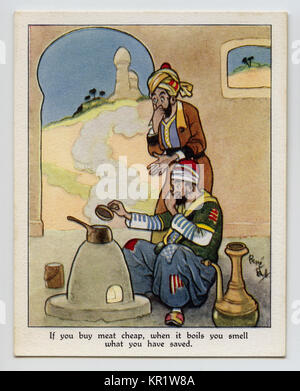 Proverbi orientale carta di sigaretta dal prelato dal 1932 Foto Stock