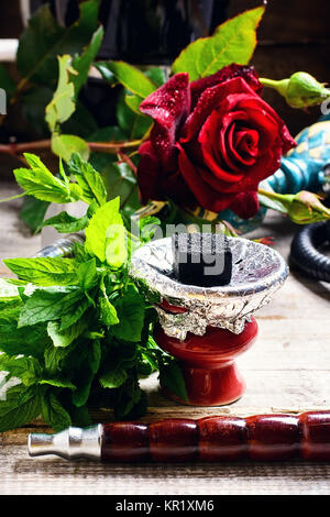 Shisha con il profumo delle rose Foto Stock