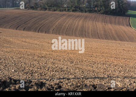 Appena campo arato Foto Stock