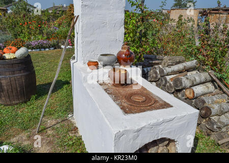 Cosacco russo forno esterno Foto Stock