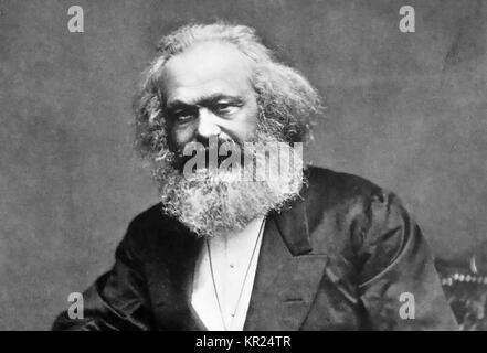 KARL MARX (1818-1883)-prussiana nato teorico economico nel 1875 Foto Stock