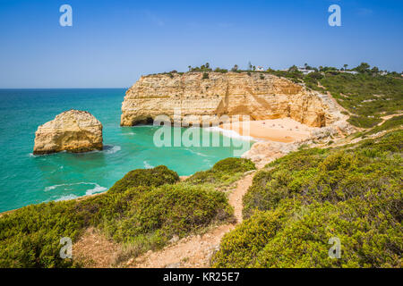 Praia da marinha - marinha bella spiaggia di Algarve, PORTOGALLO Foto Stock