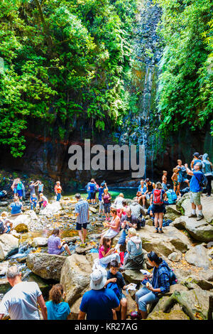 Un sacco di persone in un canyon. Foto Stock