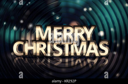 Glitter Merry Christmas Background bukeh creative 3D render Foto Stock