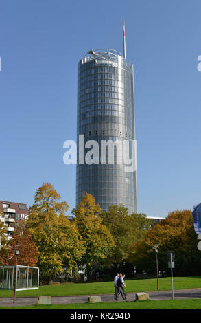 RWE tower, opera place, cibo, Renania settentrionale-Vestfalia, Germania, RWE-Turm, Opernplatz, Essen, Nordrhein-Westfalen, Deutschland Foto Stock