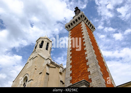 Chapelle Notre Dame de la Salette sul Mont Versare con una pipetta a Vienne, in Francia. Foto Stock