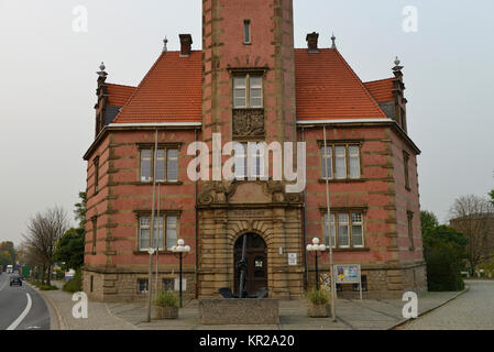 Old port authority, porto, Dortmund, Renania settentrionale-Vestfalia, Germania, Altes Hafenamt, Hafen, Nordrhein-Westfalen, Deutschland Foto Stock