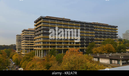 Edificio G di riga, la Ruhr University di Bochum, Renania settentrionale-Vestfalia, Germania, Gebaeudereihe G, Ruhr-Universitaet, Nordrhein-Westfalen, Deutschland Foto Stock