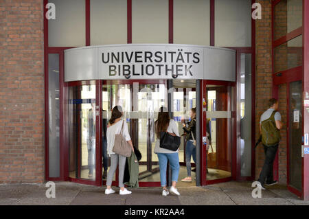 Biblioteca universitaria, la Ruhr University di Bochum, Renania settentrionale-Vestfalia, Germania, Universitaetsbibliothek, Ruhr-Universitaet, Renania settentrionale-Vestfalia, Deutsch Foto Stock