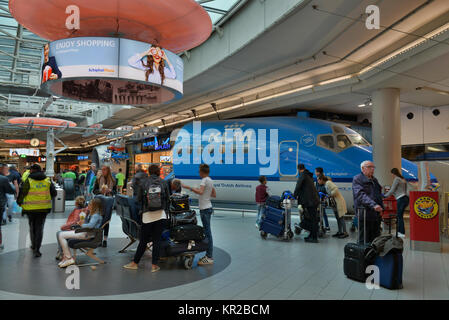 KLM, aeroporto di Schiphol di Amsterdam, Paesi Bassi, Flughafen Schiphol, Niederlande Foto Stock