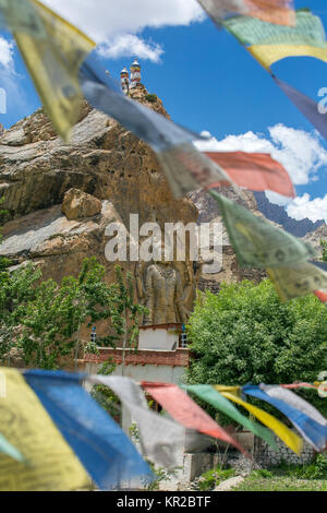 Futuro buddha o Buddha Maitreya ventottesimo al villaggio Mulbekh, Leh Ladakh, India Foto Stock