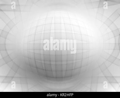 Posizione orizzontale in bianco e nero 3d sfera illustrazione astratta sfondo Foto Stock