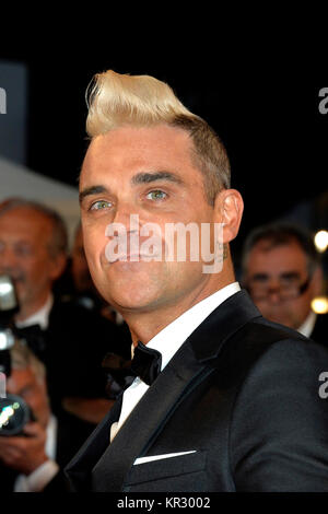 68a edizione del Festival del Cinema di Cannes su 2015/05/18: Red carpet per il film americano " Il mare di alberi". Cantante americana Robbie Williams. Foto Stock