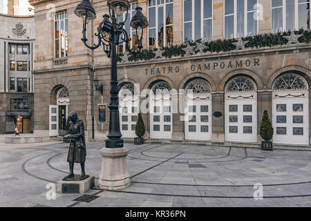 L'opera teatro Campoamor di Oviedo, fondata nel 1892 e noto per essere l'impostazione per la presentazione della Principessa delle Asturie Awards, Spagna Foto Stock