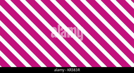Strisce diagonali viola bianco Foto Stock