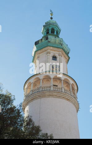 Fire torre di avvistamento famoso segno distintivo a Sopron Ungheria Foto Stock