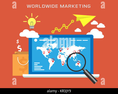 Il worldwide Marketing Foto Stock