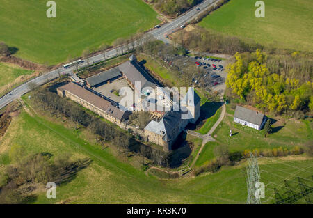 Burg Kemnade, Haus Kemnade, Wasserschloss, Veranstaltungsort für Bochum, Wassergraben, Hattingen, Ruhrgebiet, Nordrhein-Westfalen, Deutschland, Hattin Foto Stock