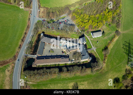 Burg Kemnade, Haus Kemnade, Wasserschloss, Veranstaltungsort für Bochum, Wassergraben, Hattingen, Ruhrgebiet, Nordrhein-Westfalen, Deutschland, Witten Foto Stock