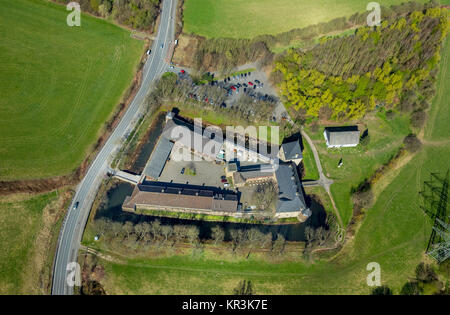 Burg Kemnade, Haus Kemnade, Wasserschloss, Veranstaltungsort für Bochum, Wassergraben, Hattingen, Ruhrgebiet, Nordrhein-Westfalen, Deutschland, Witten Foto Stock