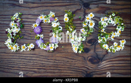 L'amore ha fatto di fiori Foto Stock