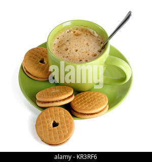 Tazza di caffè con biscotti Foto Stock