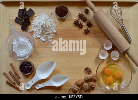 Telaio di cottura Ingredienti Foto Stock