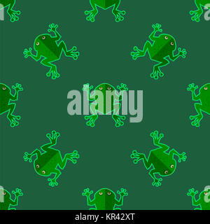 Seamless Cartoon Pattern di rana Foto Stock