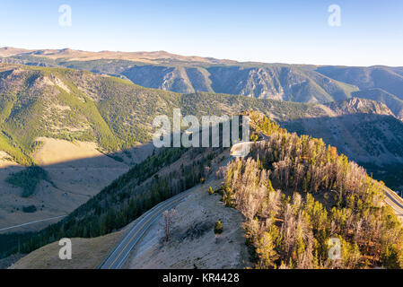 Vista la Beartooth Mountains Foto Stock