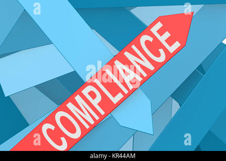 Conformità freccia rivolta verso l'alto Foto Stock