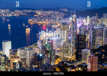 Notte di Hong Kong Foto Stock