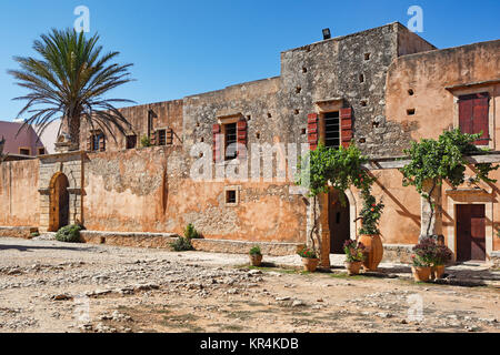 Il Arkadi monastero fu costruito nel 1587 sull'isola di Creta, Grecia Foto Stock