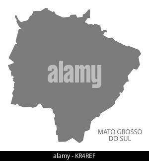 Mato Grosso do sul Brasile Mappa grigio Foto Stock